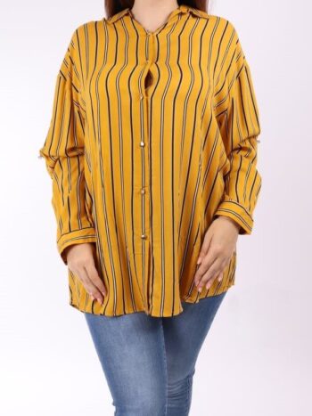 Camasa dama cu dungi si inchidere prin nasturi