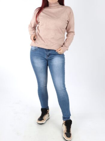 Blugi dama casual foarte elastici cu buzunare.