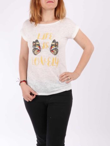 Tricou imprimeu si strasuri