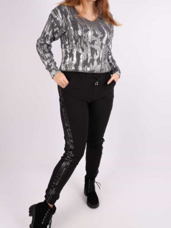 Pantaloni dama sport cu print