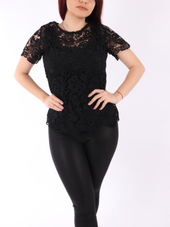 Bluză dama din dantelă brodată