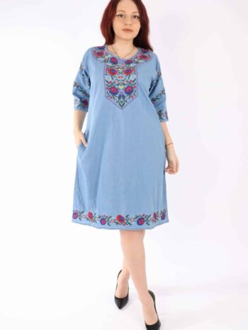 Rochie deosebita din bumbac cu broderie