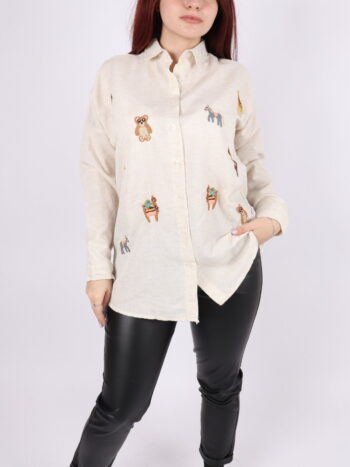 Camasa dama casual cu broderie