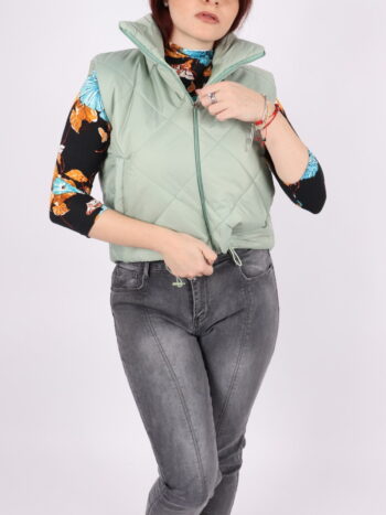 Vesta dama de fas scurta cu buzunare