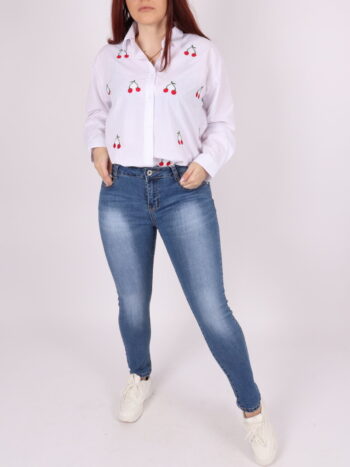 Blugi dama cu efect prespalat