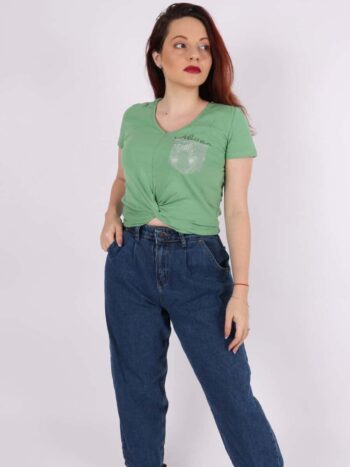 Tricou scurt si strasuri