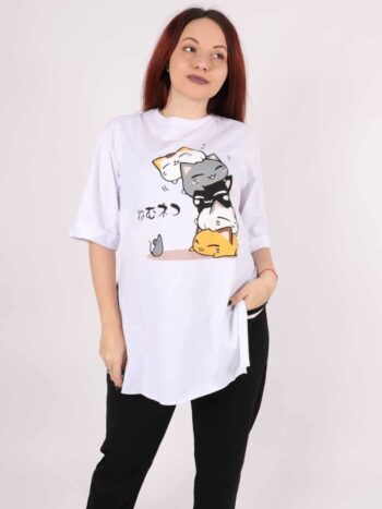 Bluza lunga dama cu print