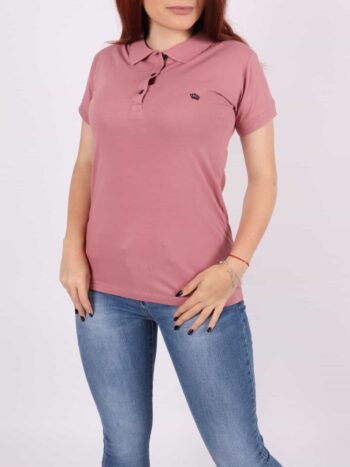 Tricou dama polo cu nasturi si guler