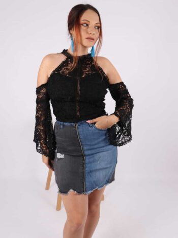 Fusta jeans de dama in doua culori