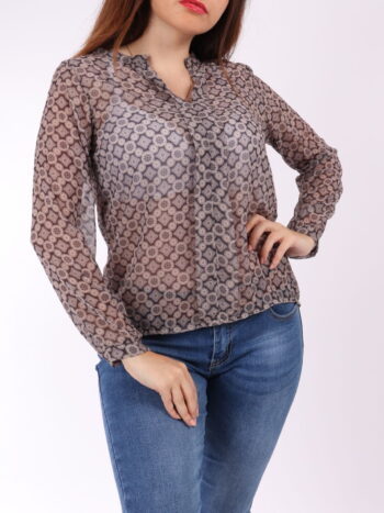 Camasa dama din voal usor transparent in diverse printuri