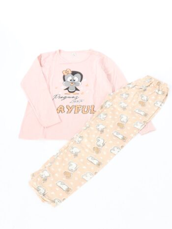 Pijama dama cu print si text.