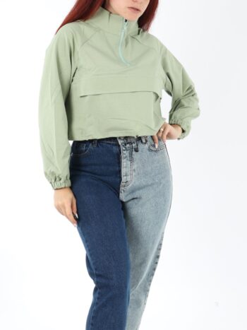 Hanorac dama cu guler si fermoar 