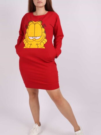 Rochie stil hanorac cu print