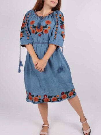 Rochie dama traditionala cu broderie