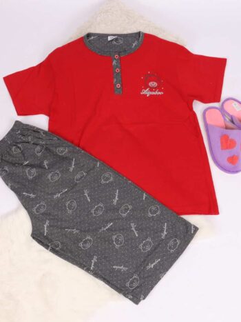 Pijama dama cu print colorat