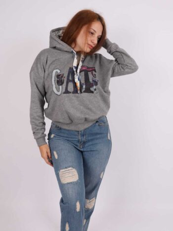 Hanorac dama gros cu gluga si print