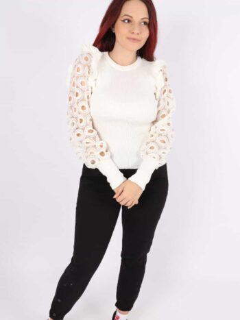 Pulover dama cu dantela