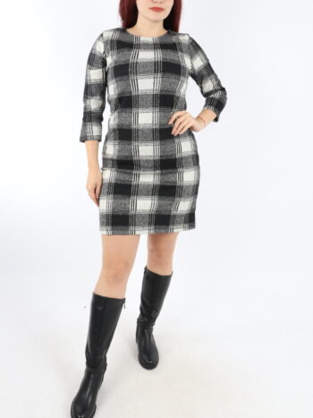 Rochie office dreapta cu print