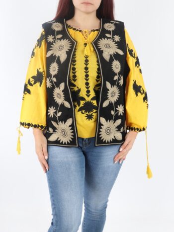 Vesta traditionala dama cu broderie florala