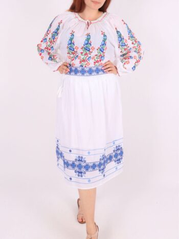 Fusta traditionala din bumbac cu brau elastic