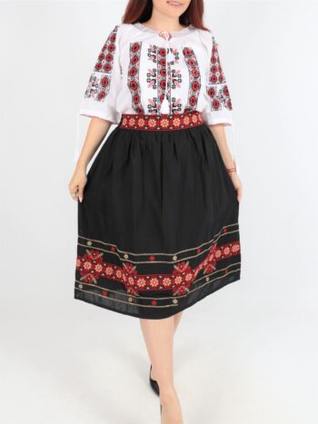 Fusta traditionala din bumbac cu brau elastic