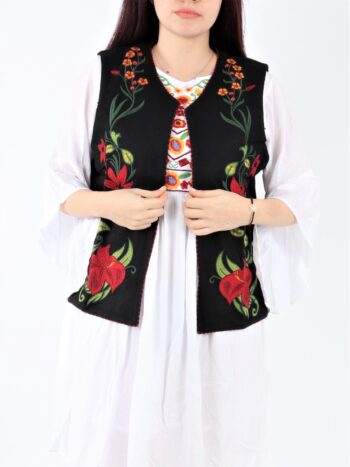 Vesta traditionala cu broderie florala