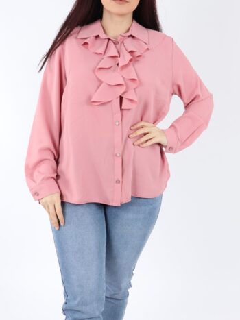 Camasa dama cu volanase si inchidere prin nasturi.