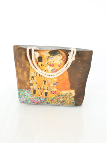 Geanta de plaja 30x45cm cu manere si inchidere prin fermoar.