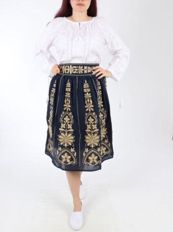 Fusta traditionala din bumbac cu brau elastic