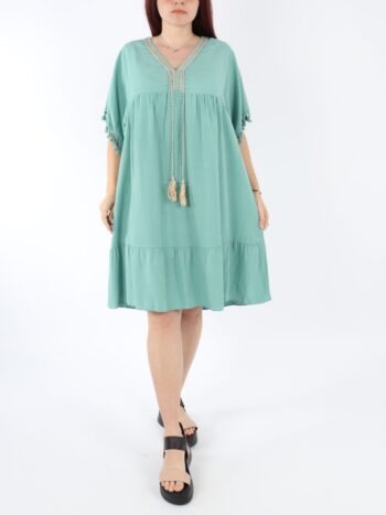 Rochie dama de vara, lejera cu ciucuri