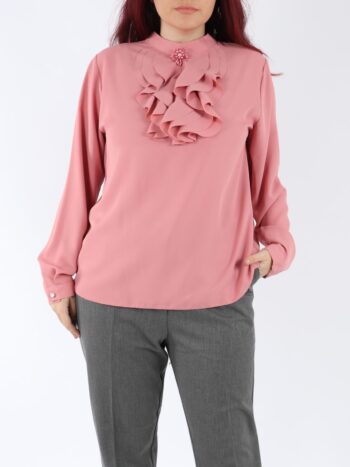 Bluza dama cu volanase si accesoriu.