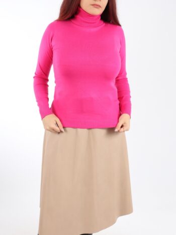 Pulover dama cu guler inalt si maneca lunga.