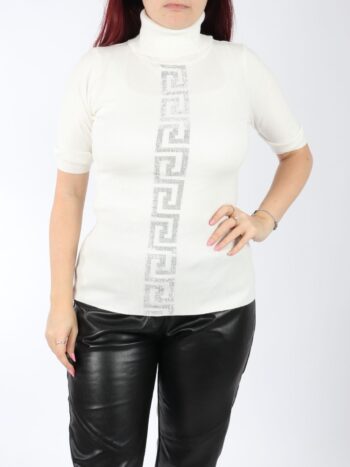 Pulover dama cu strasuri aplicate.