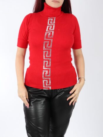 Pulover dama cu strasuri aplicate.