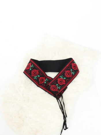 Brau traditional unisex cu broderie colorata