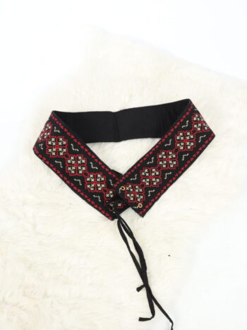 Brau traditional unisex cu broderie colorata