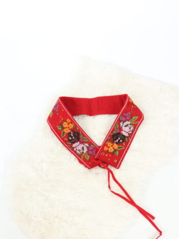 Brau traditional unisex cu broderie colorata