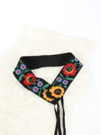 Brau traditional unisex cu broderie colorata