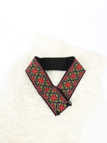 Brau traditional unisex cu broderie colorata