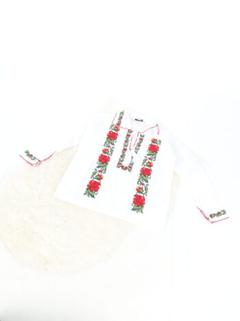 Camasa traditionala de baieti din panza de bumbac 100%.