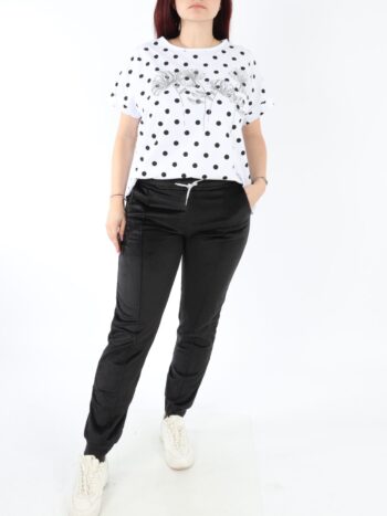 Pantaloni dama de trening cu siret si buzuznare.