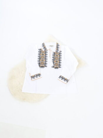 Camasa traditionala de baieti din panza de bumbac 100%.