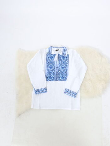 Camasa traditionala de baieti din panza de bumbac 100%.