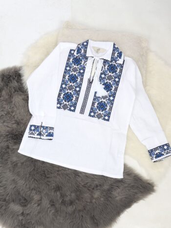 Camasa traditionala de baieti din panza de bumbac 100%.