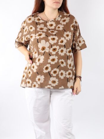 Bluza vaporoasa cu print