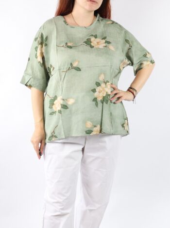 Bluza vaporoasa cu print