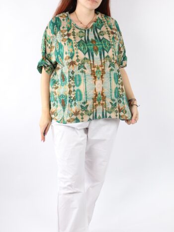 Bluza vaporoasa cu print